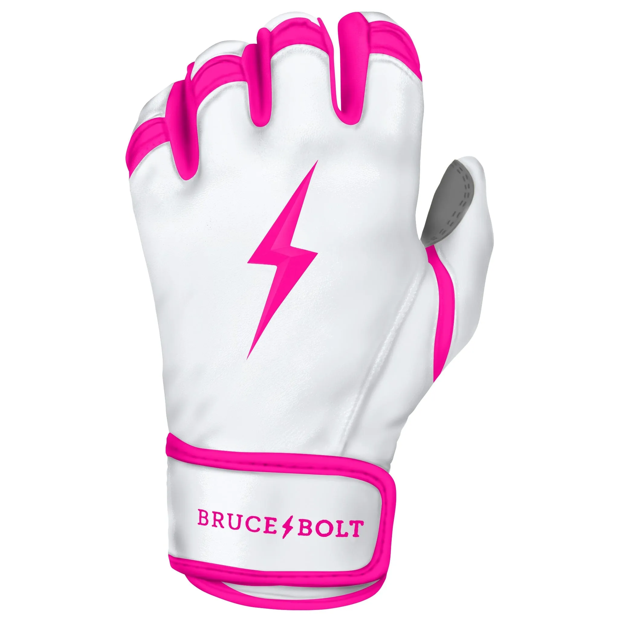 PREMIUM PRO CHROME Series Short Cuff Batting Gloves | PINK