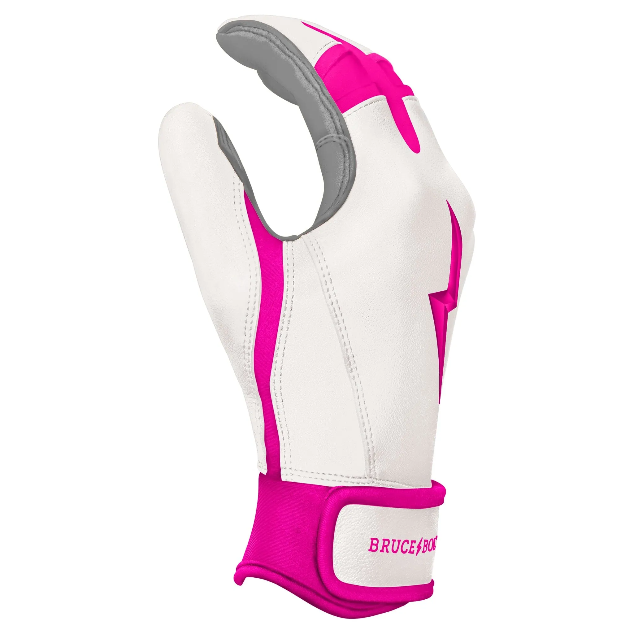 PREMIUM PRO CHROME Series Short Cuff Batting Gloves | PINK