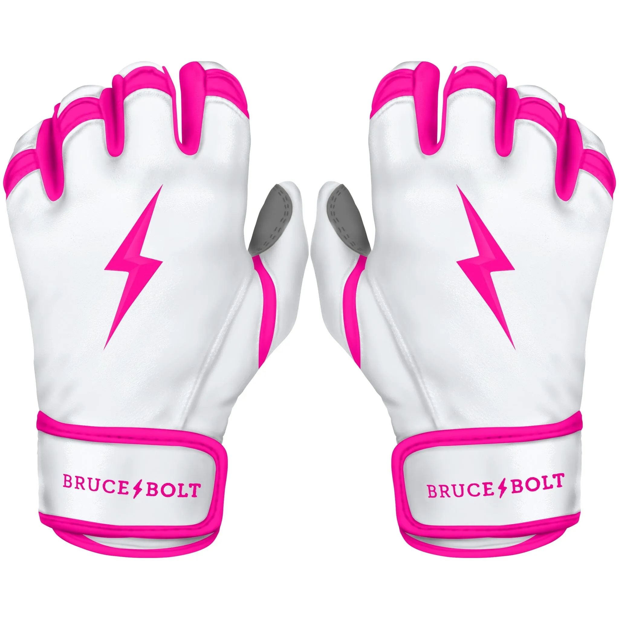 PREMIUM PRO CHROME Series Short Cuff Batting Gloves | PINK