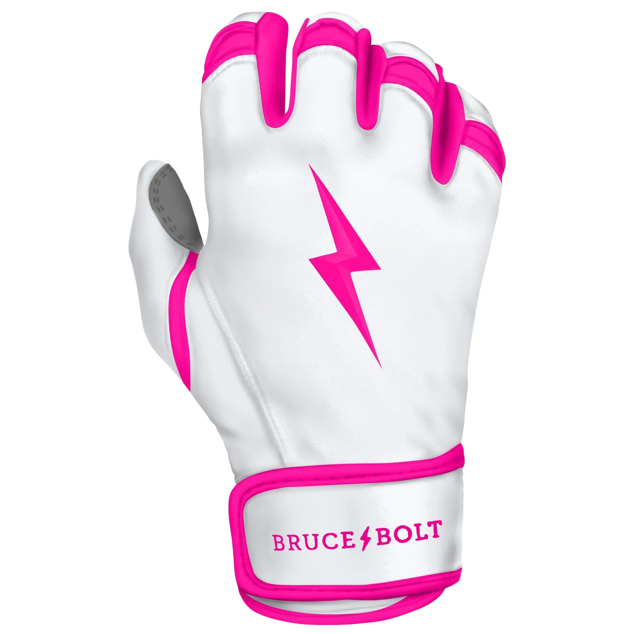 PREMIUM PRO CHROME Series Short Cuff Batting Gloves | PINK