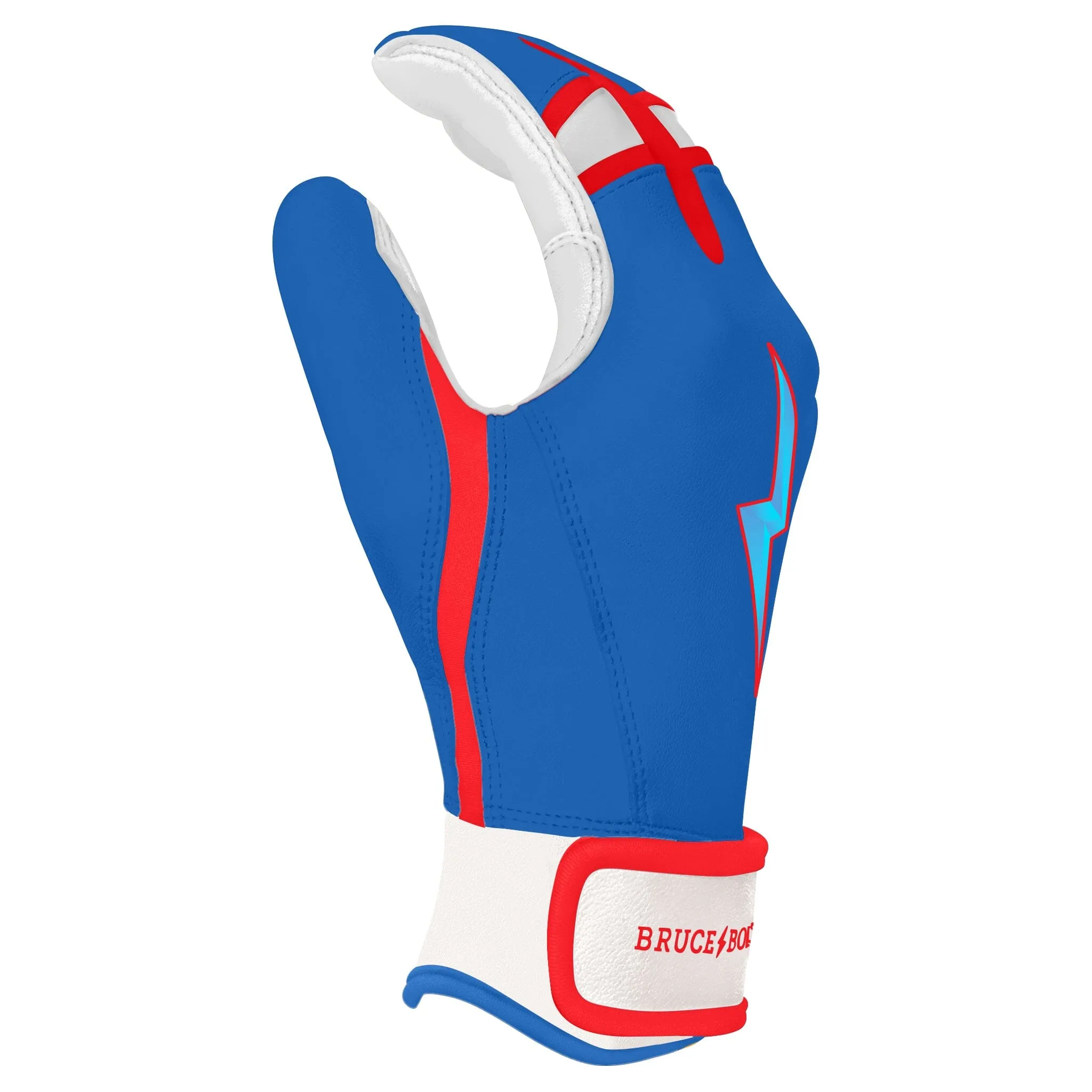 PREMIUM PRO Creator Series Short Cuff Batting Gloves | Outman Blue/Glow