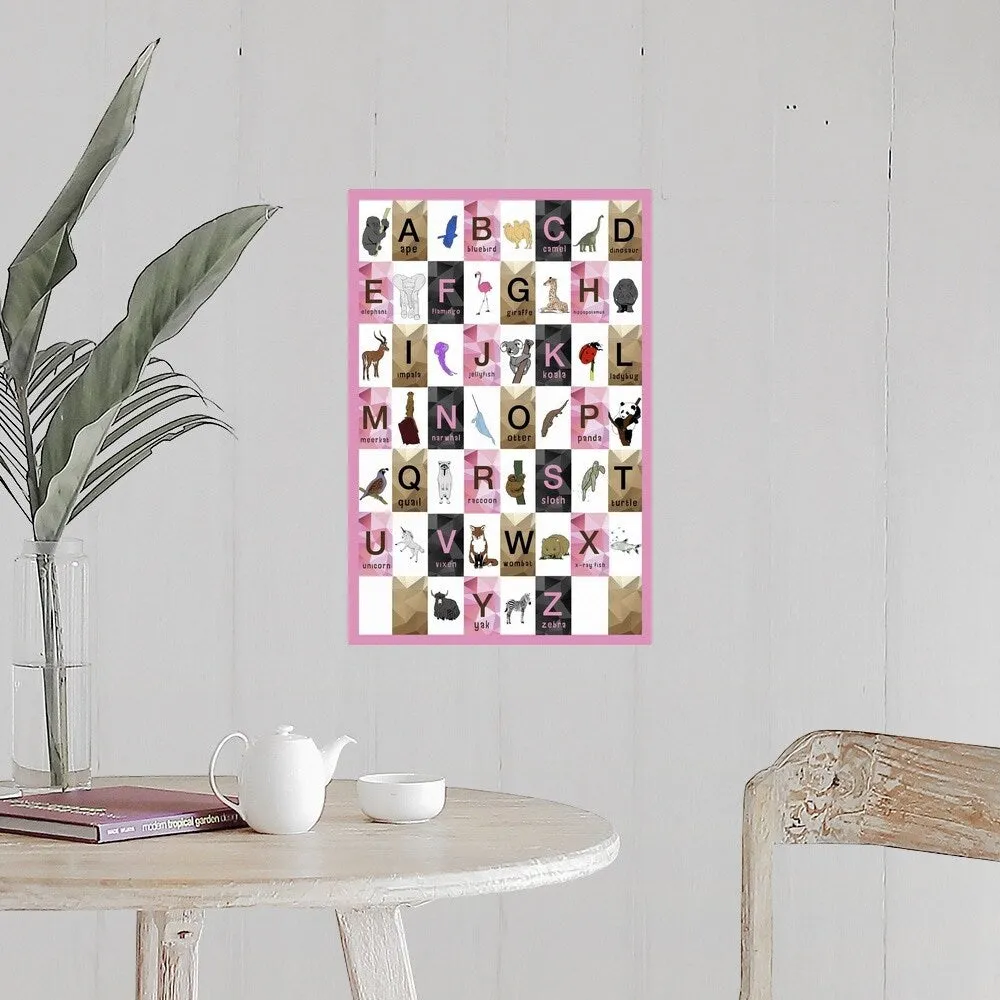 "Alphabet Girls Room" Poster Print - Multi