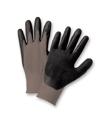 Radnor Small Black Foam Nitrile Palm Coated Gloves With 13 Gauge Gray Seamless Nylon Liner