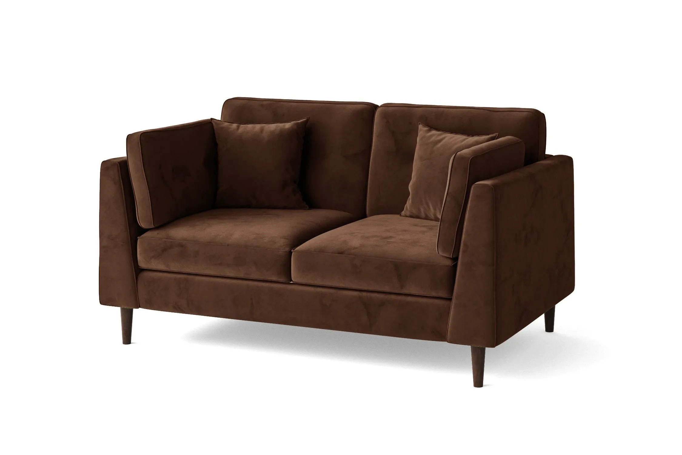 Ragusa 2 Seater Sofa Coffee Brown Velvet