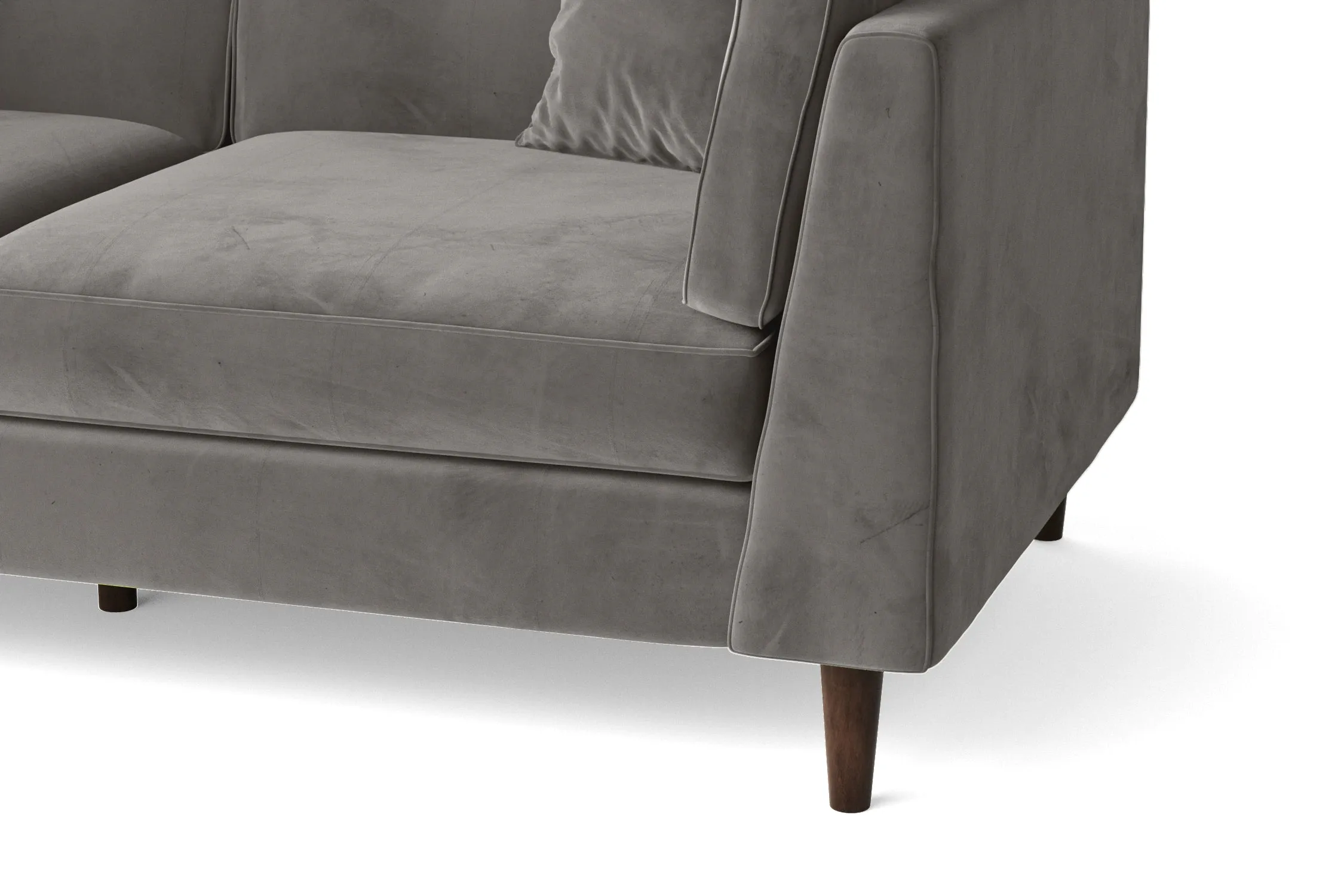 Ragusa 3 Seater Sofa Grey Velvet