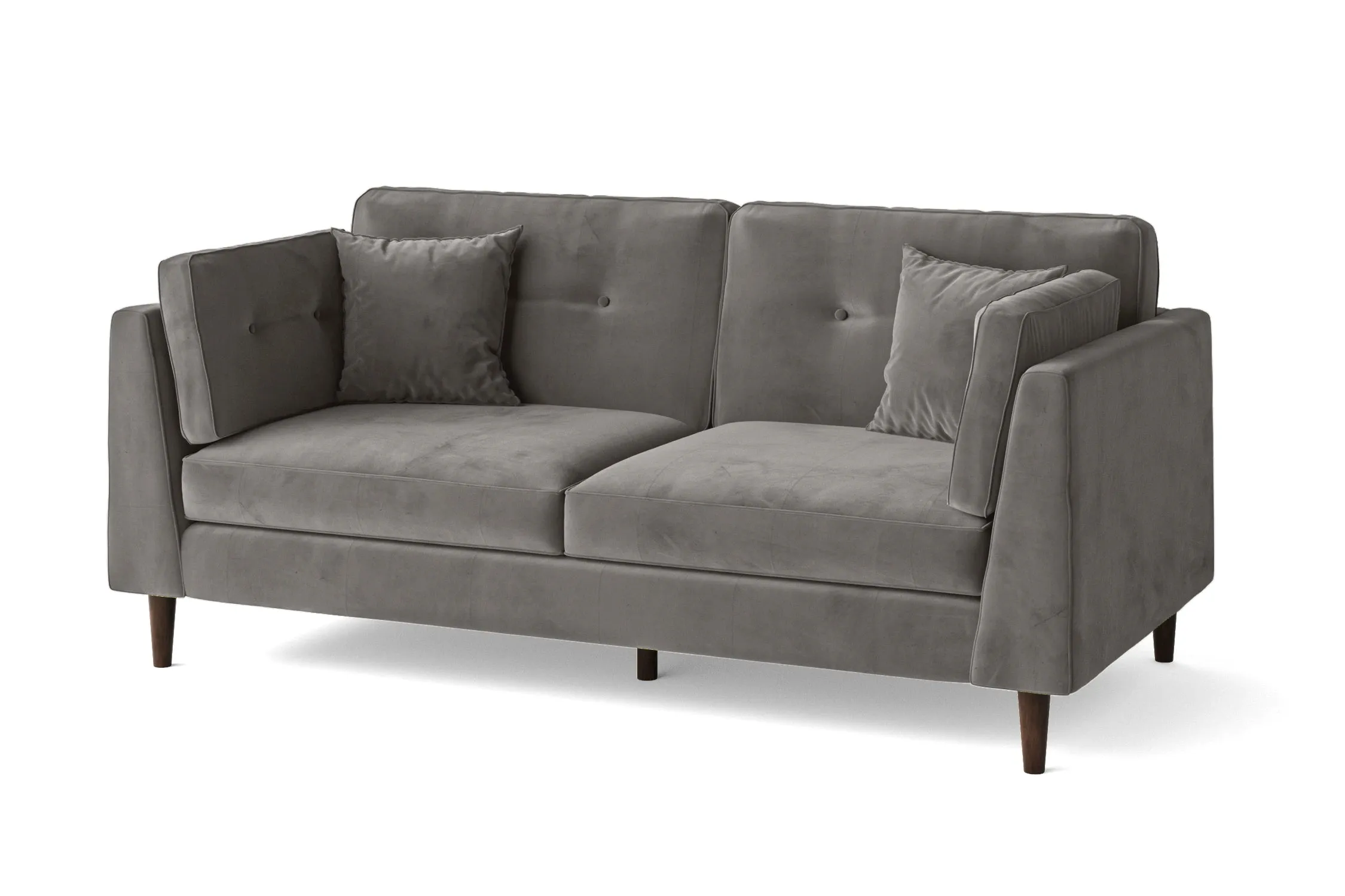 Ragusa 3 Seater Sofa Grey Velvet