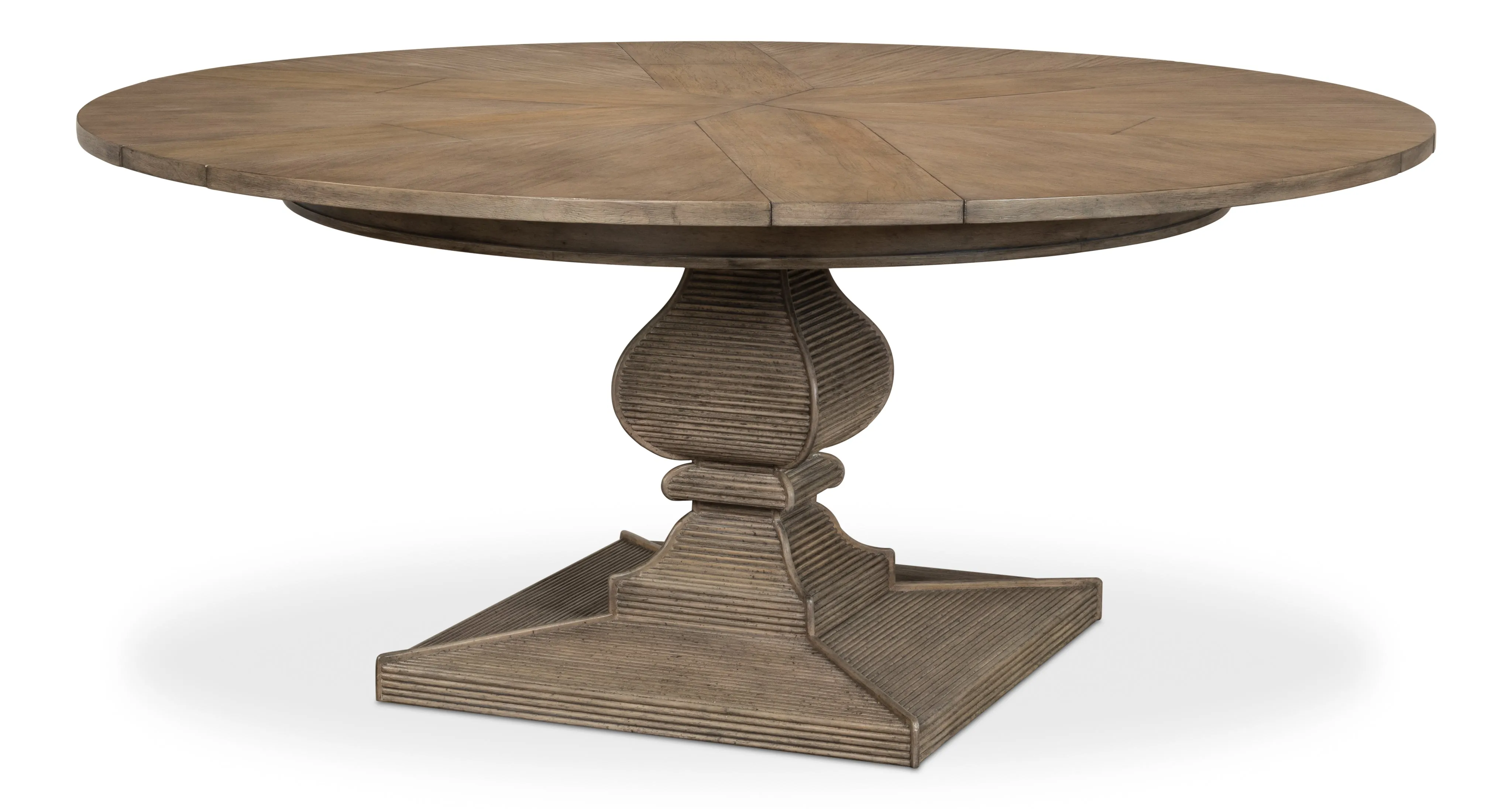 Sarreid - Kelso Equestrian Jupe Dining Table  Grey - Brown - Traditional