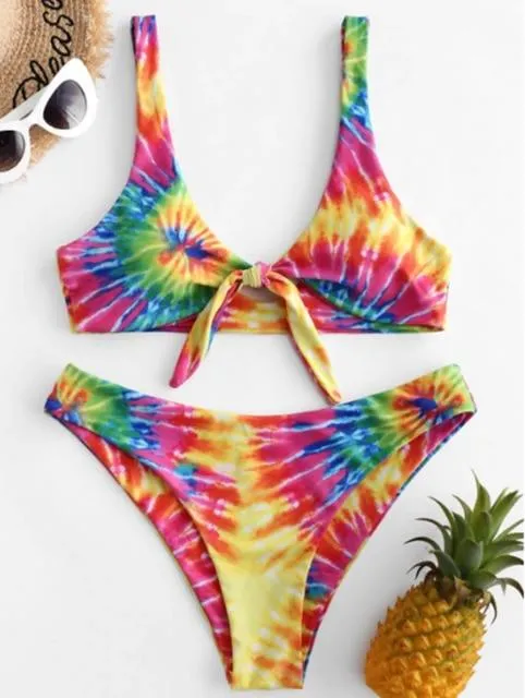 Sunflower Printed Bikini Set Sexy  Swimwear Women 2020 Mujer Push Up Padded Biquini Bathers Bandage Bathing Suit Swimsuit Bikini