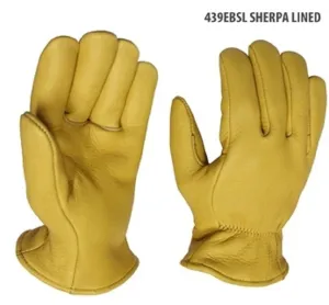 Superior Elkskin Leather Gloves - Sherpa Lining