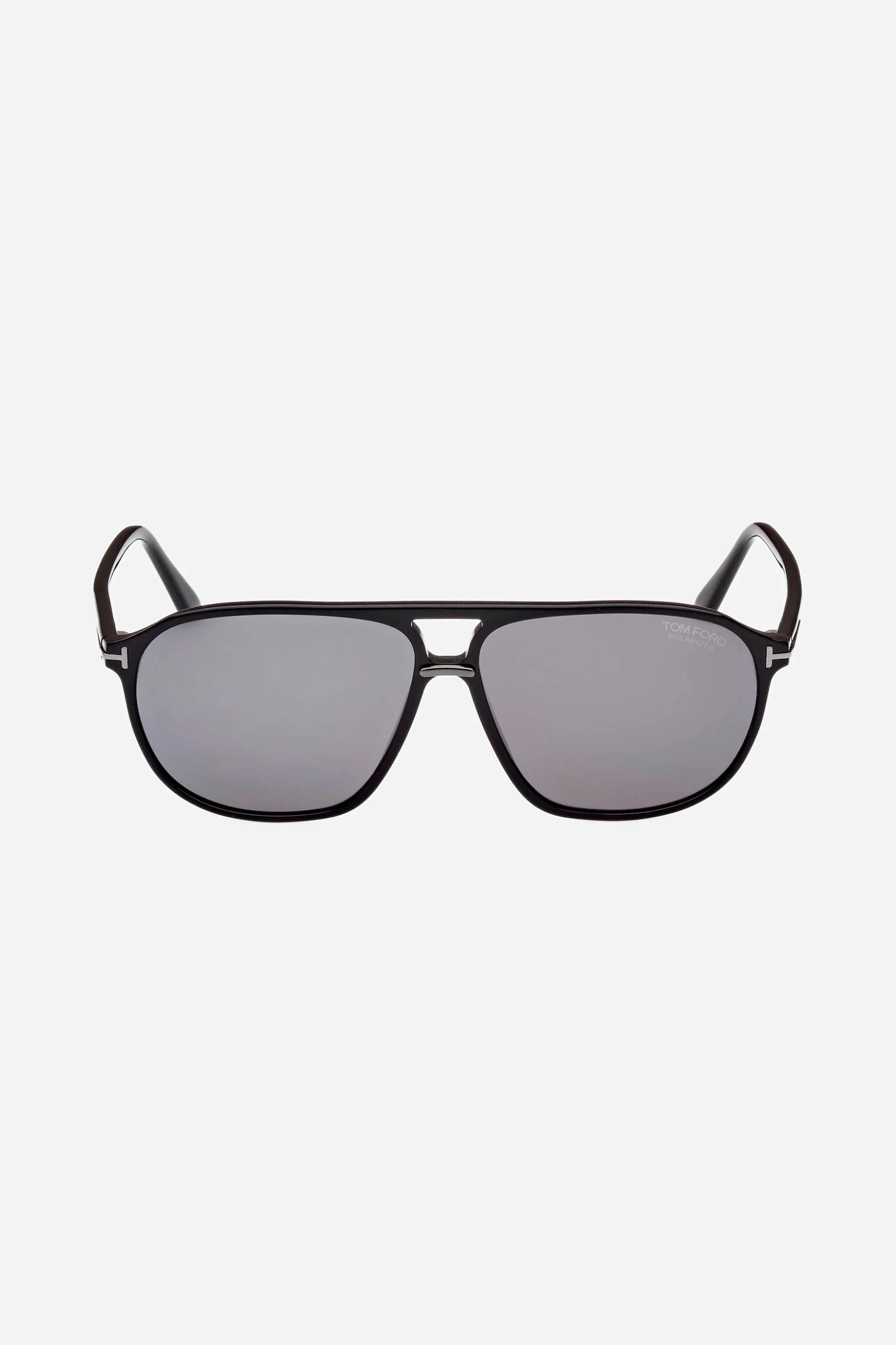 Tom Ford navigator sunglasses with shiny black frame