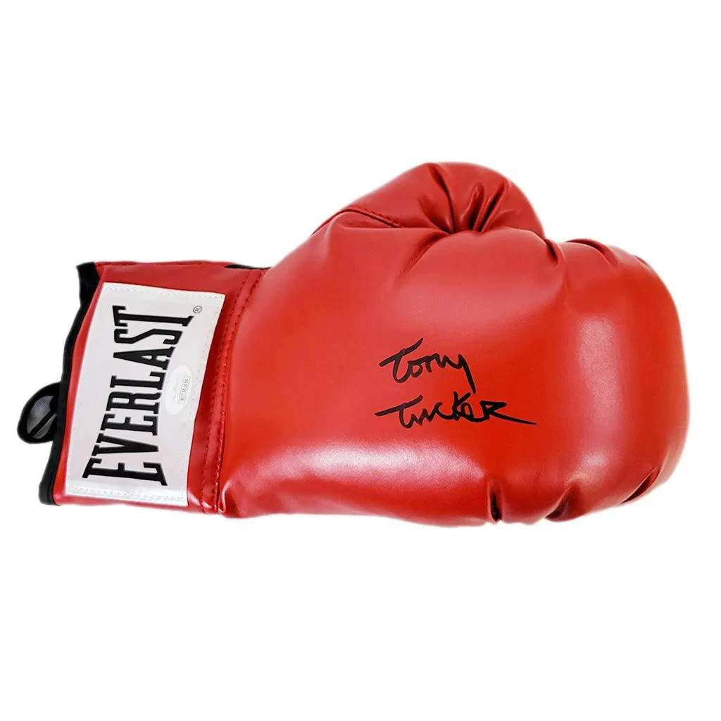 Tony Tucker Autographed Boxing Glove Red (JSA)