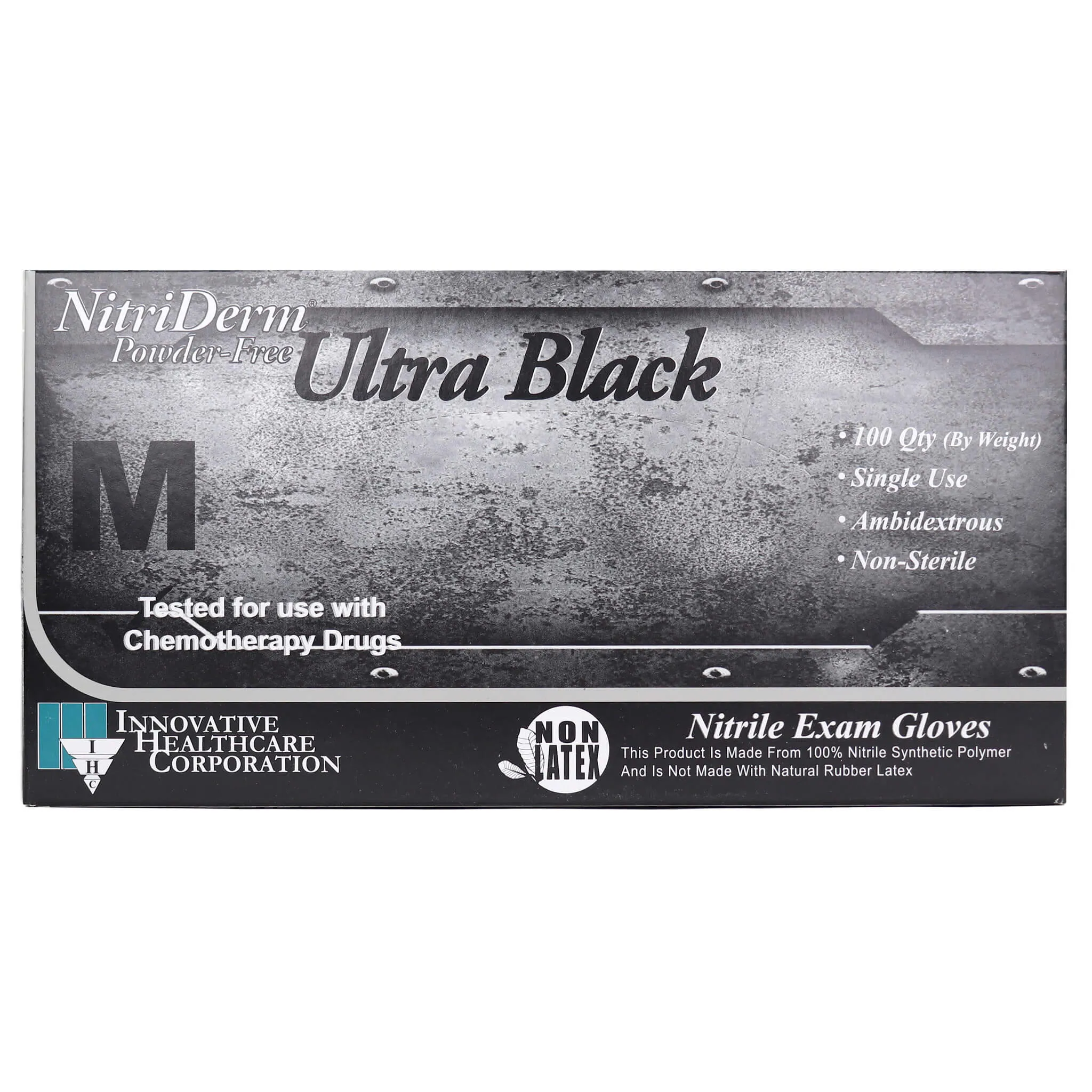 Ultra Black Nitrile Medical Exam Gloves (Powder Free)