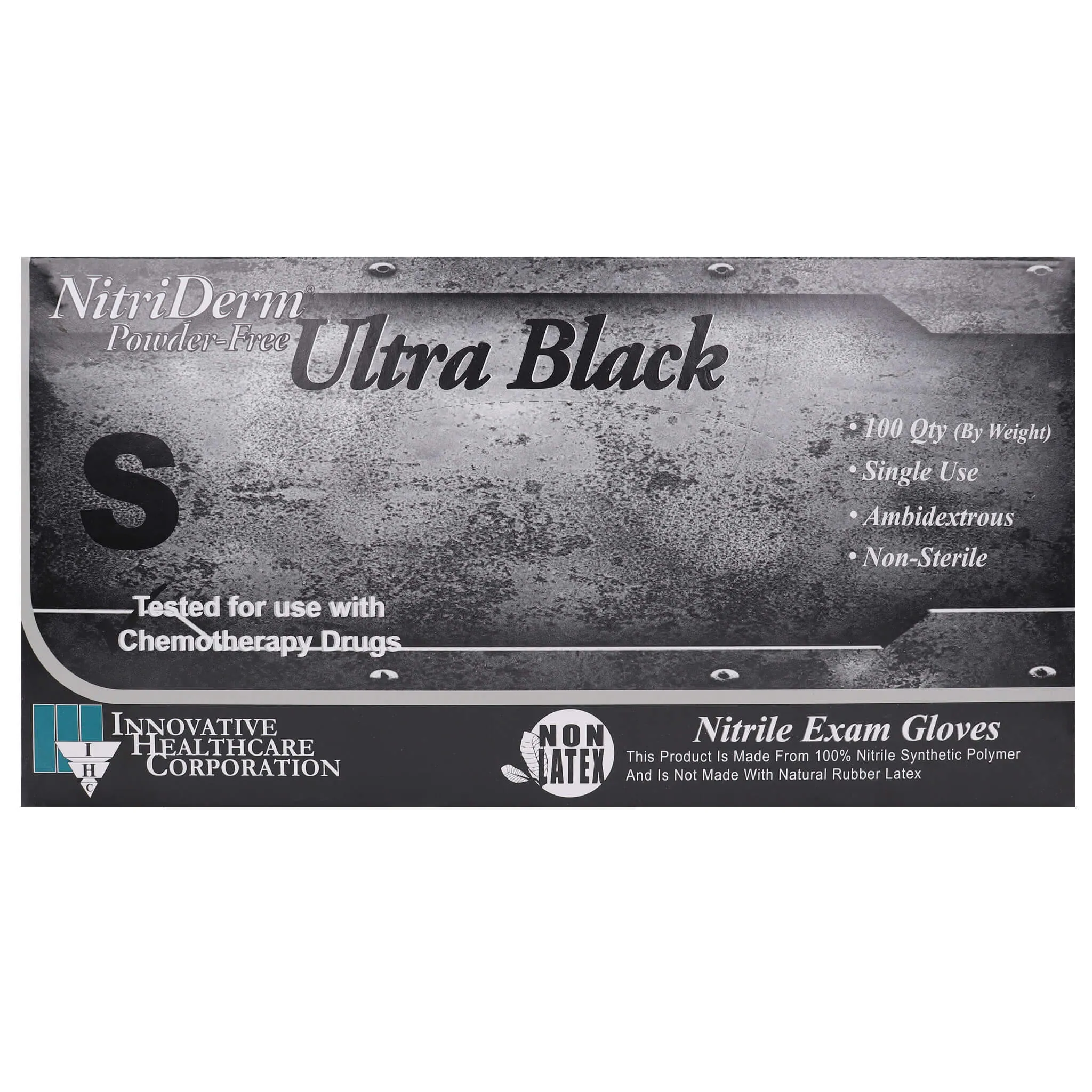 Ultra Black Nitrile Medical Exam Gloves (Powder Free)