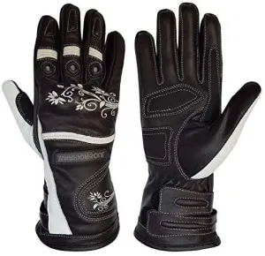 Warrior Gears® Ladies Motorcycle Gloves Leather Graphic Biker Glove