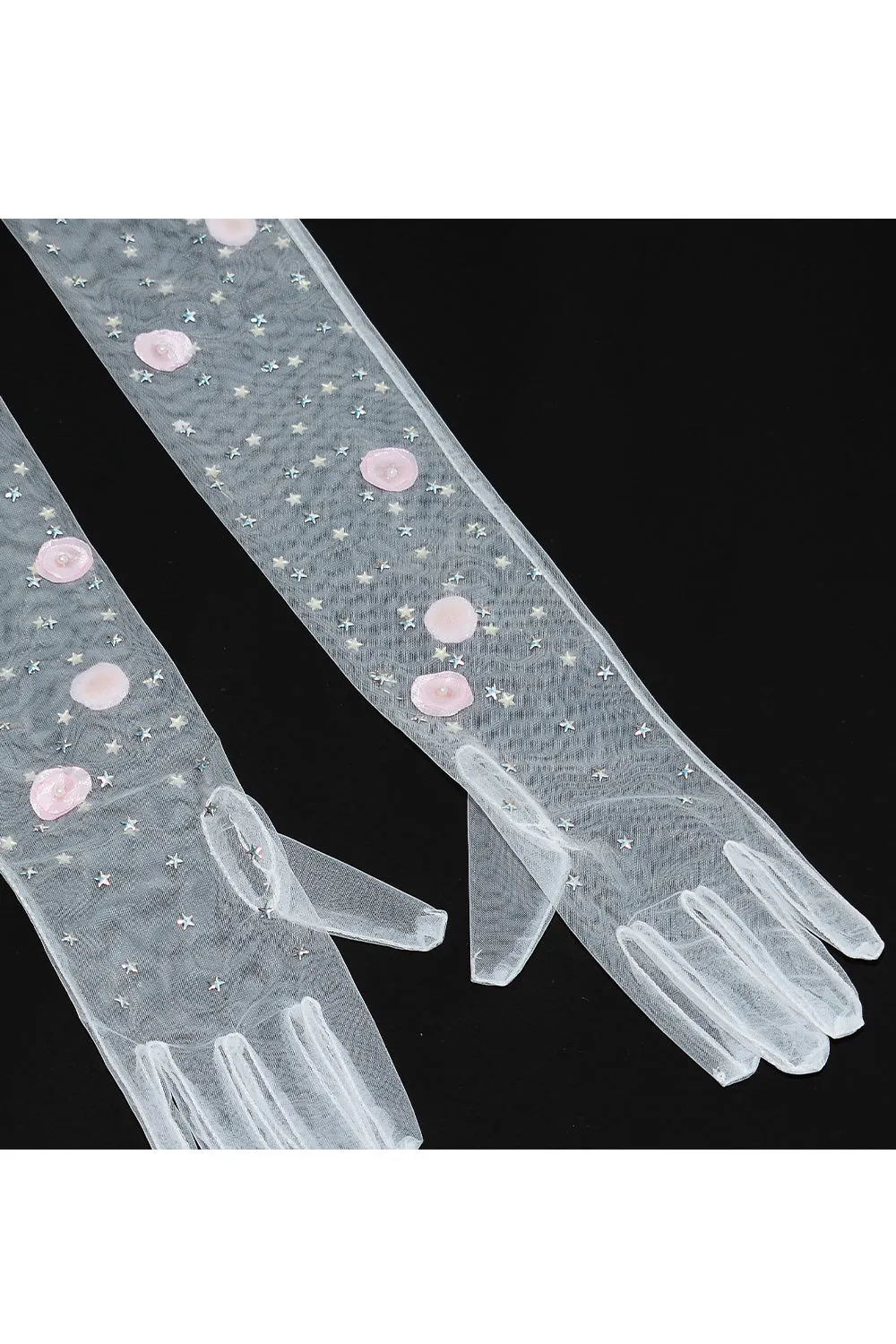 White Star Flower Gloves