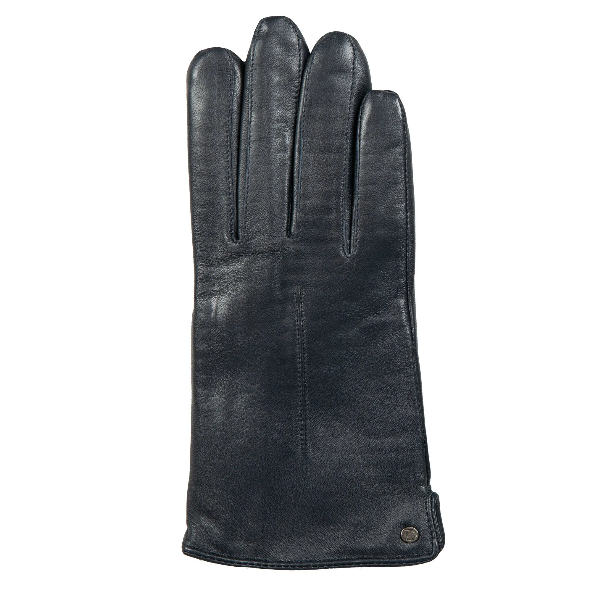 Women’s Touchscreen Single-Point Faux Fur-Lined Leather Gloves