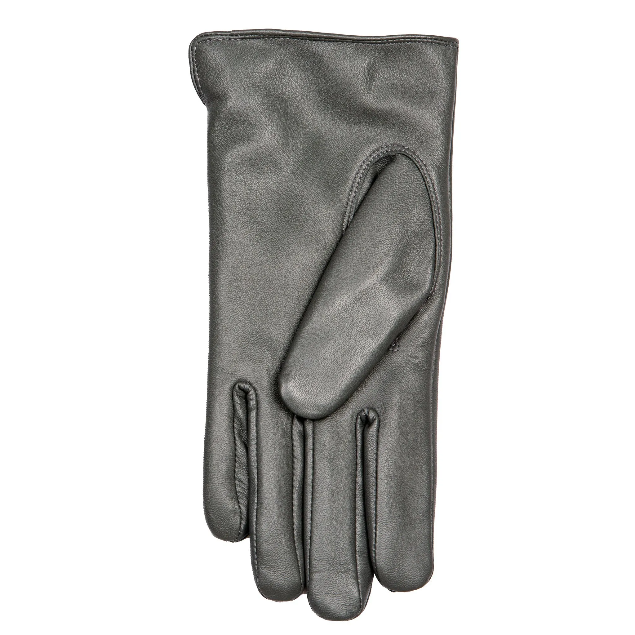 Women’s Touchscreen Single-Point Faux Fur-Lined Leather Gloves