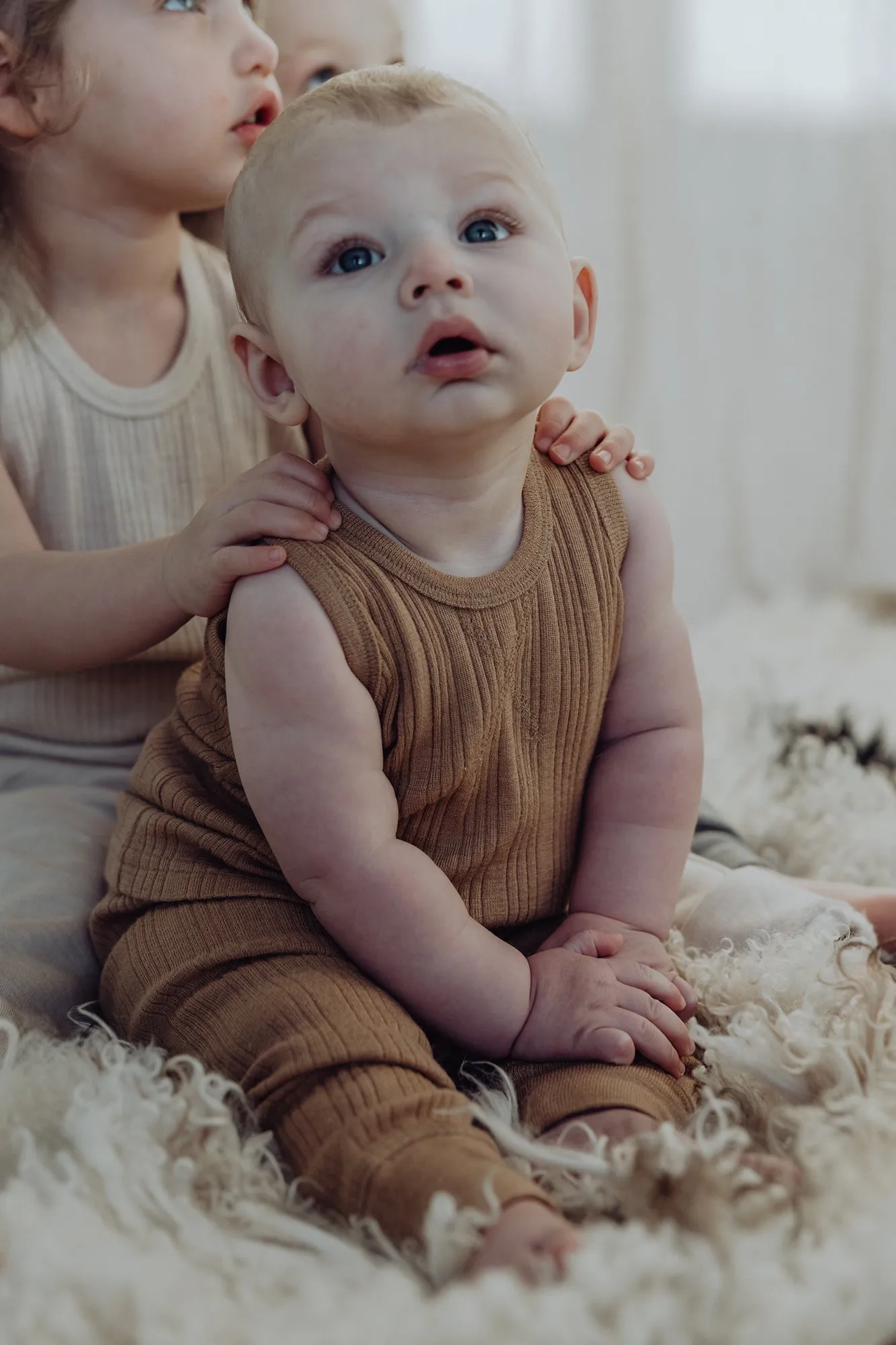 Wool Rib Singlet - Fawn