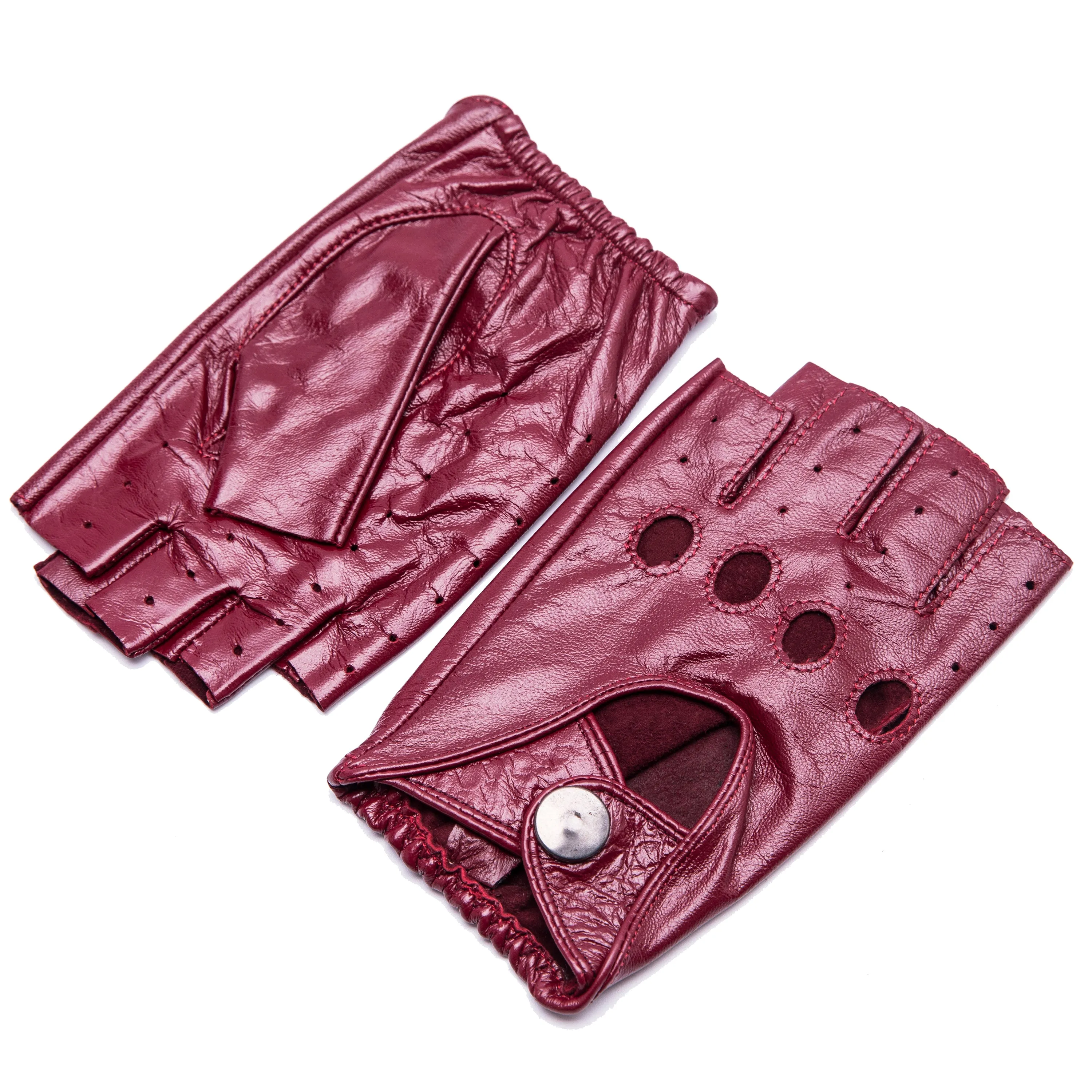 YISEVEN Women's Fingerless Leather Gloves