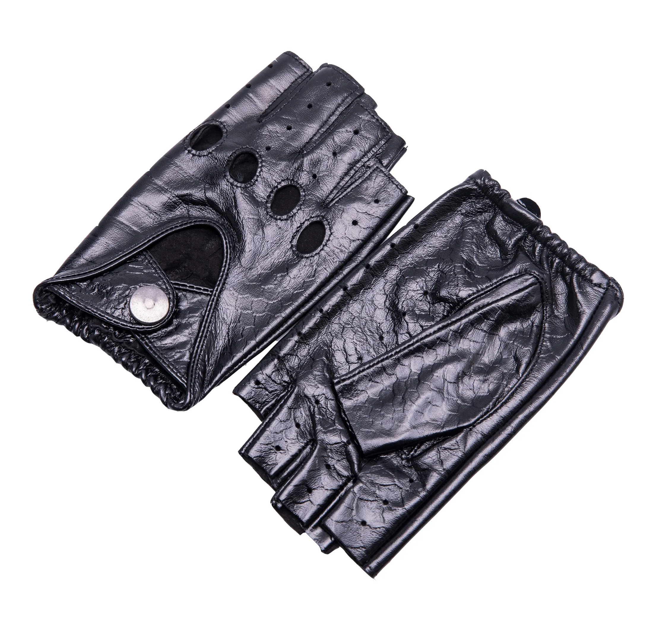 YISEVEN Women's Fingerless Leather Gloves